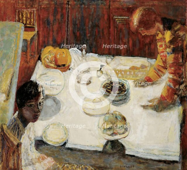 White Tablecloth (Dining room), 1925. Artist: Bonnard, Pierre (1867-1947)
