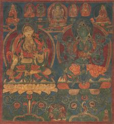 White Tara and Green Tara, 1450-1500. Creator: Unknown