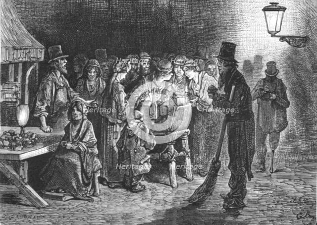 'Whitechapel Refreshments', 1872.  Creator: Gustave Doré.