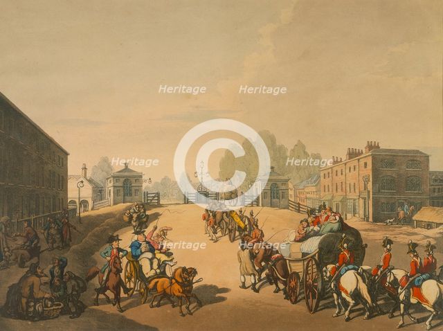 Whitechapel Turnpike, London, 1798. Creator: Thomas Rowlandson.