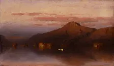 Whiteface Mountain from Lake Placid, 1866. Creator: Sanford Robinson Gifford