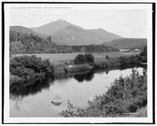 Whiteface Mountain from the Ausable, Lake Placid, Adirondack Mts., N.Y., c1909. Creator: Unknown