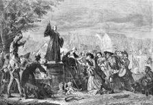 "Whitefield Preaching in Moorfields" A.D. 1742, by E. Crowe...the Royal Academy, 1865. Creator: W Thomas
