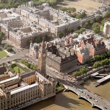 Whitehall and the Houses of Parliament, Westminster, London, 2002. Creator: EH/RCHME staff photographer