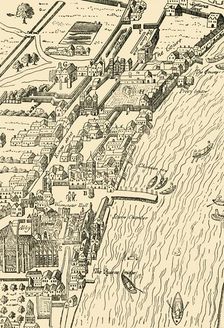 Whitehall and Westminster. (From Aggas Map) (1881). Creator: Unknown