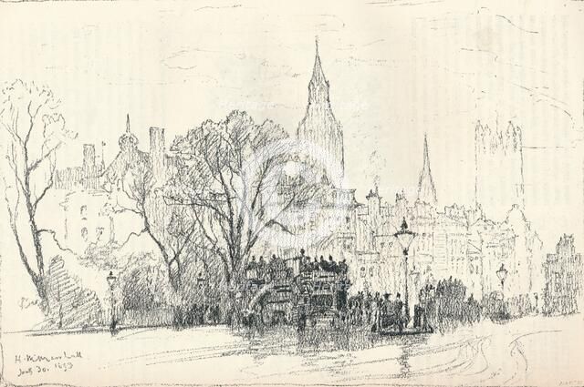 'Whitehall', c1893. Artist: Herbert Menzies Marshall.
