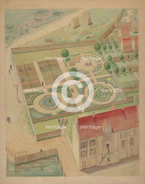 Whitehall Estate and Garden, c. 1936. Creator: Leo Drozdoff.