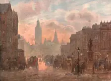 Whitehall from Charing Cross c1899, (c1900). Creator: Unknown