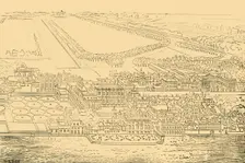 Whitehall, from the River (1881). Creator: Unknown