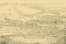 Whitehall, from the River (1881). Creator: Unknown