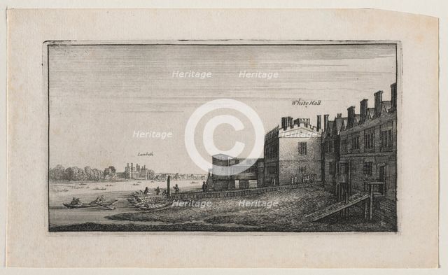 Whitehall from the River, with Lambeth in the Distance. Creator: Wenceslaus Hollar (Bohemian, 1607-1677).