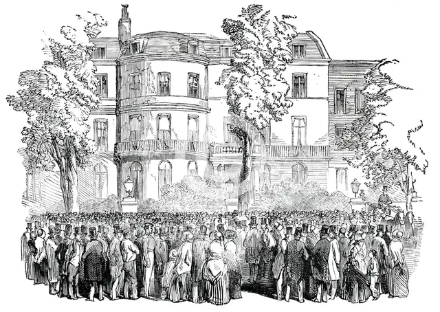 Whitehall Gardens, London, 1850.  Creator: Unknown.