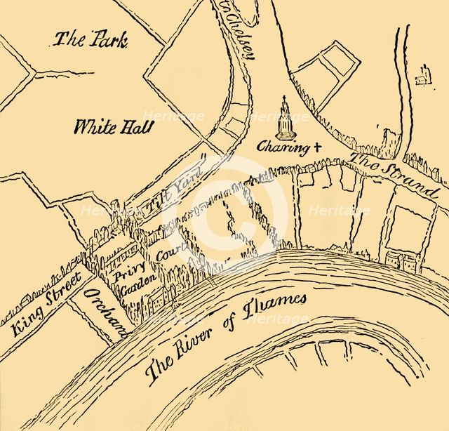 'Whitehall in the Reign of Henry VIII', (1881). Creator: Unknown.