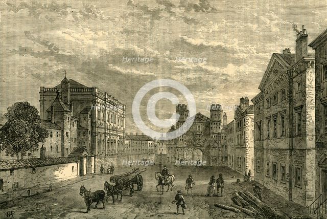 'Whitehall, Looking Towards the Holbein Gateway', (1881). Creator: Unknown.