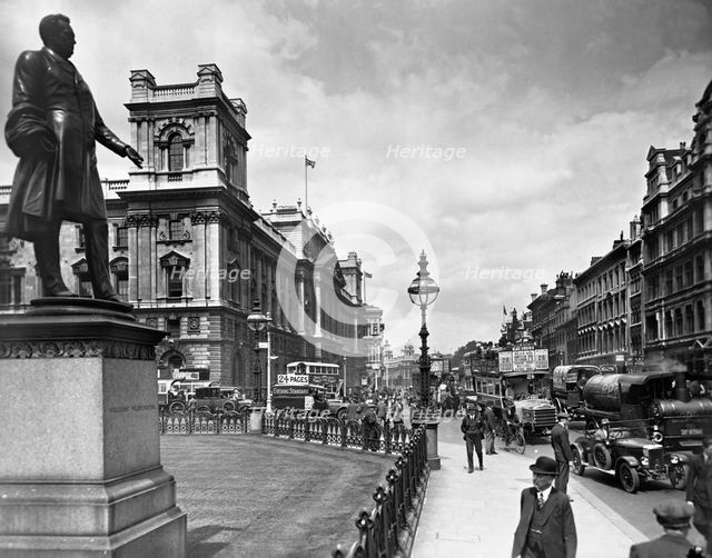 Whitehall seen from Parliament Square, City of Westminster, London. Creator: Unknown.