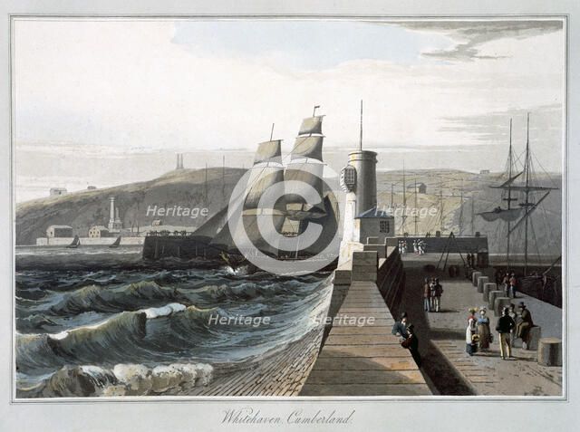 'Whitehaven, Cumberland', 1814-1825. Artist: William Daniell