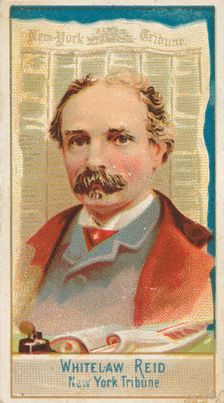 Whitelaw Reid, New York Tribune, from the American Editors series (N1) for Allen & Ginter ..., 1887. Creator: Allen & Ginter