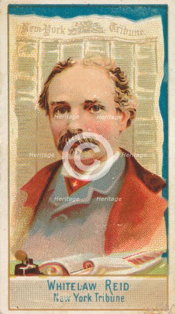 Whitelaw Reid, New York Tribune, from the American Editors series (N1) for Allen & Ginter ..., 1887. Creator: Allen & Ginter.