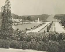 Whitemarsh Hall, Philadelphia, Pa., view from house of gardens, c1922. Creator: Frances Benjamin Johnston