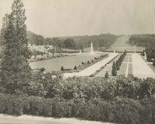 Whitemarsh Hall, Philadelphia, Pa., view from house of gardens, c1922. Creator: Frances Benjamin Johnston