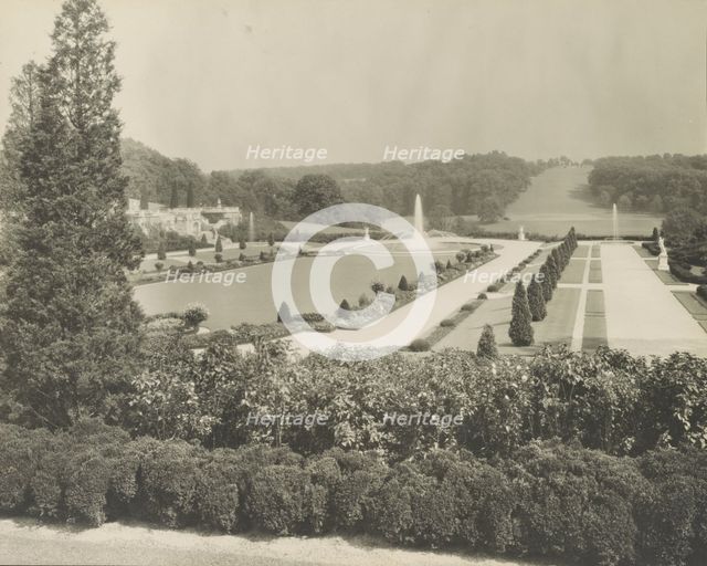 Whitemarsh Hall, Philadelphia, Pa., view from house of gardens, c1922. Creator: Frances Benjamin Johnston.