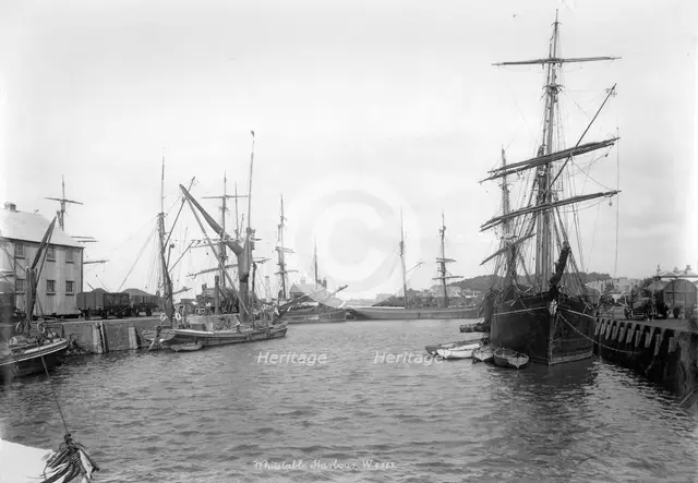 Whitstable Harbour, Kent, 1890-1910. Artist: Unknown