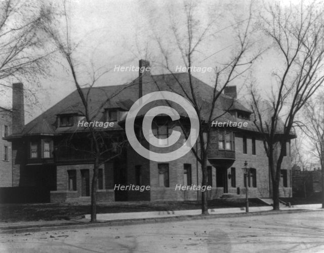 Whittemore House, exterior view of front and side, Washington, D.C., c1900. Creator: Frances Benjamin Johnston.