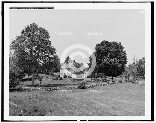 Whittier's birth place, Haverhill, Mass., between 1890 and 1901. Creator: Unknown.