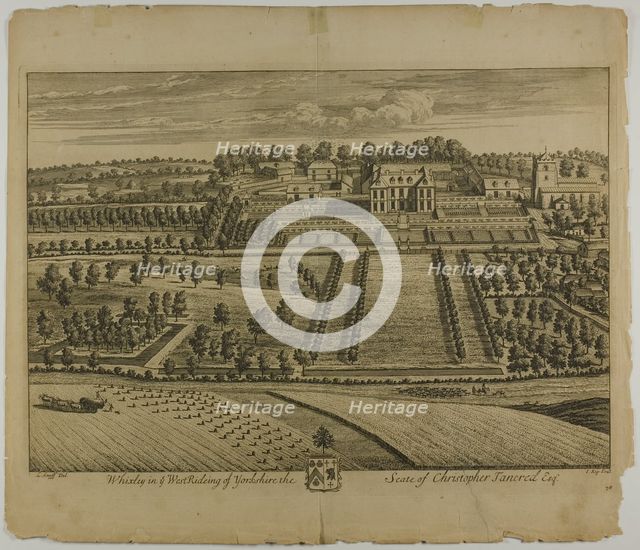 Whixley, plate 78 from Britannia Illustrata, published 1707. Creator: Johannes Kip.