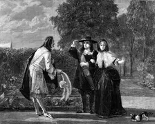 "Who Can This Be?" by C. R. Leslie, R.A., in the Sheepshanks Collection, South Kensington Mus...1861 Creator: Unknown