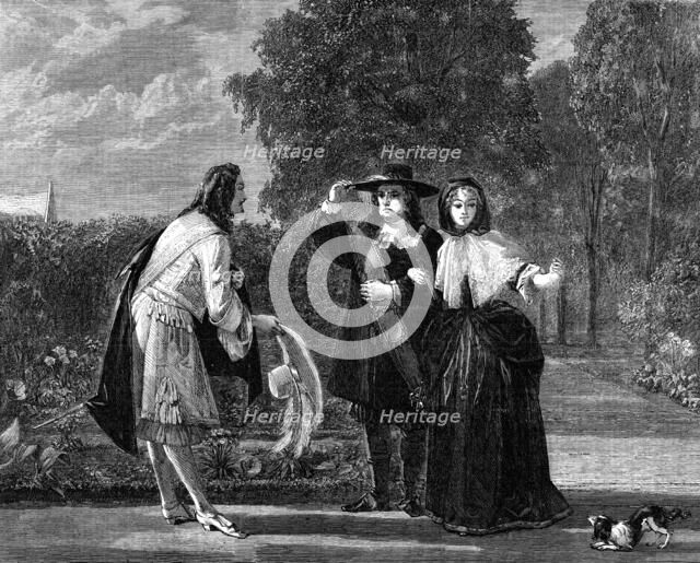 "Who Can This Be?" by C. R. Leslie, R.A., in the Sheepshanks Collection, South Kensington Mus...1861 Creator: Unknown.