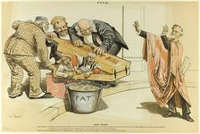 Who Cares?, from Puck, published October 15, 1890. Creator: Charles Jay Taylor
