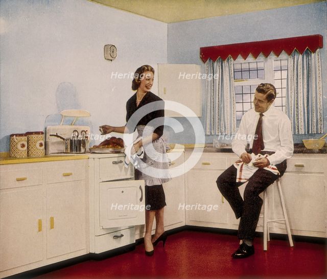 'Who couldn't cook well in a kitchen like this', 1950s.  Creator: Unknown.