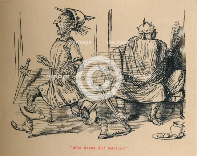 'Who dares kill Marius?', 1852. Artist: John Leech.