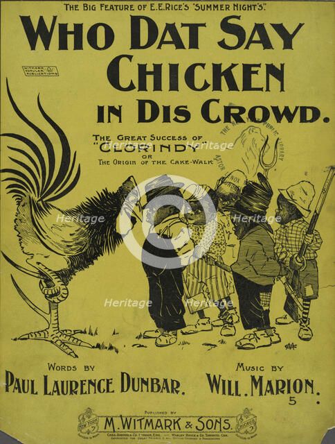 'Who dat say chicken in dis crowd', 1898. Creator: C.A.A..