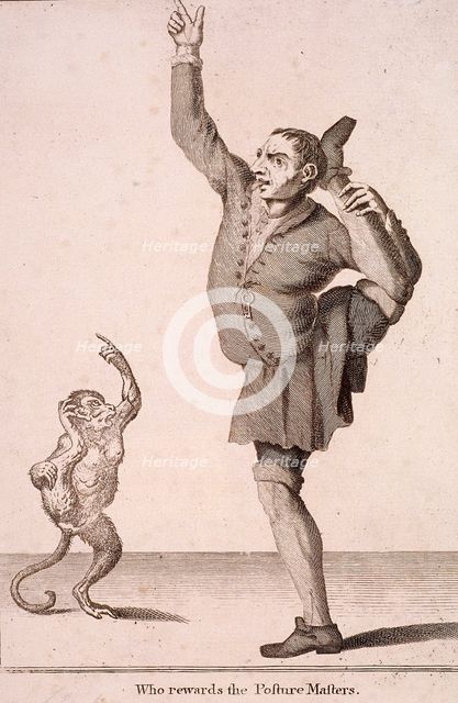 'Who rewards the Posture Masters', Cries of London, (c1688?). Artist: Anon