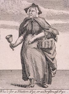 Who's for a Mutton Pye, or a Christmas Pye Cries of London, (c1688?). Artist: Anon