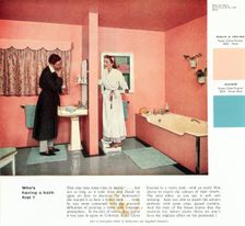 Who's having a bath first? 1950s. Creator: Unknown