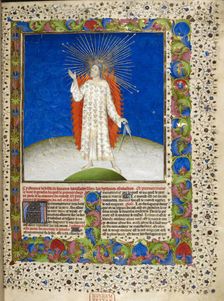 (Whole folio) Miniature containing Creation scene..., 1411. Creator: Unknown
