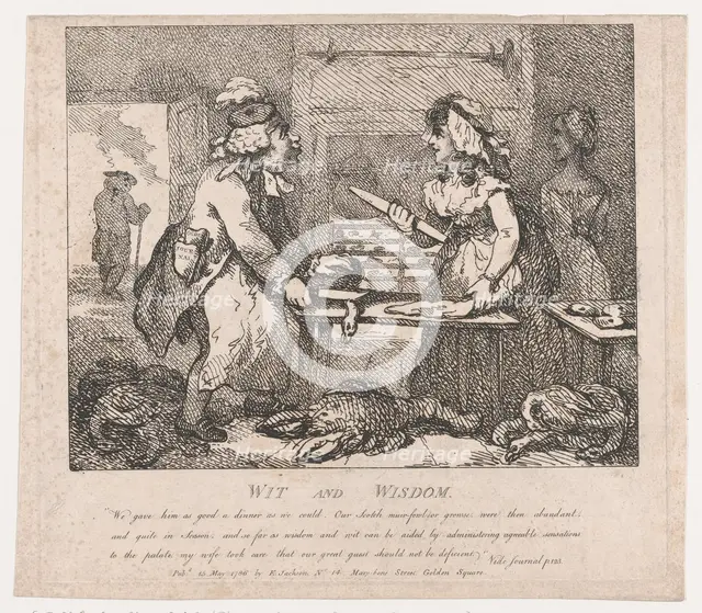 Wit and Wisdom (Picturesque Beauties of Boswell, Part the First), May 15, 1786., May 15, 1786. Creator: Thomas Rowlandson.
