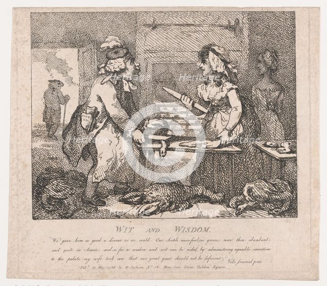 Wit and Wisdom (Picturesque Beauties of Boswell, Part the First), May 15, 1786., May 15, 1786. Creator: Thomas Rowlandson.