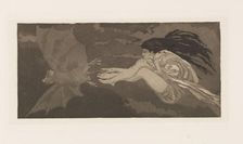 Witch and Bat, 1880. Creator: Klinger, Max (1857-1920)