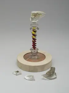 Witch ball stand, 19th century. Creator: Unknown