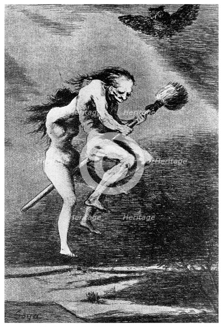 Witch hunt: witches, c1799 (1956). Artist: Unknown