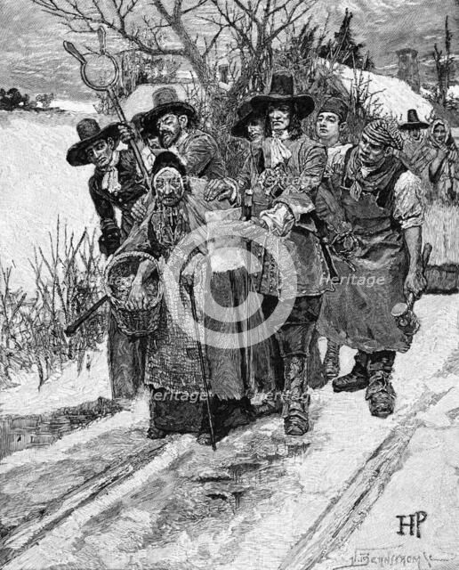 Witch hunting in America, 18th century (19th century). Artist: Unknown