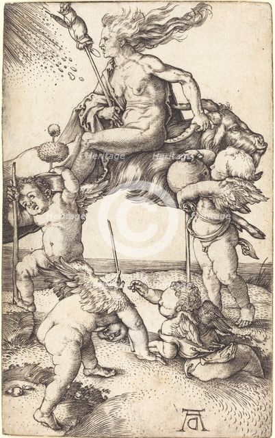 Witch Riding on a Goat, c. 1500/1501. Creator: Albrecht Durer.