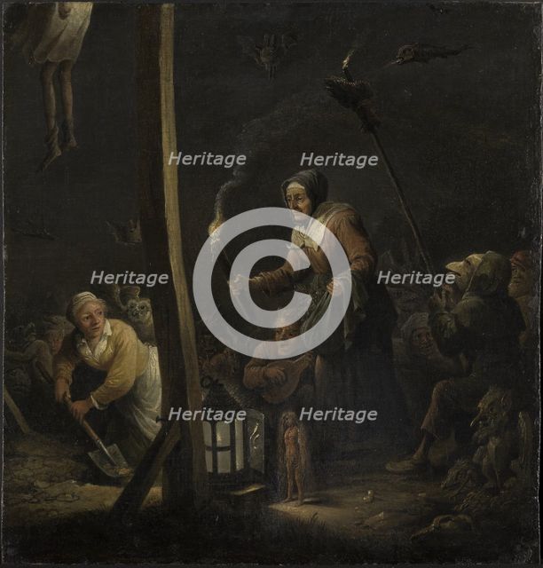 Witches under the gallows.