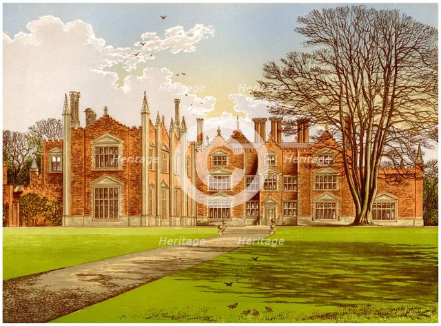 Witchingham Hall, Norfolk, home of Viscount Canterbury, c1880. Artist: Unknown