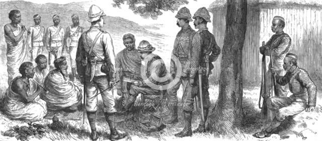 ''With the Chin-Lushai Expeditionary Force; The Rajah Lienpunga making his Submission', 1890. Creator: Unknown.