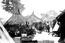 With the British Expedition from Accra to the Gold Coast Hinterland: refugees...at Dekrupé, 1898. Creator: Unknown